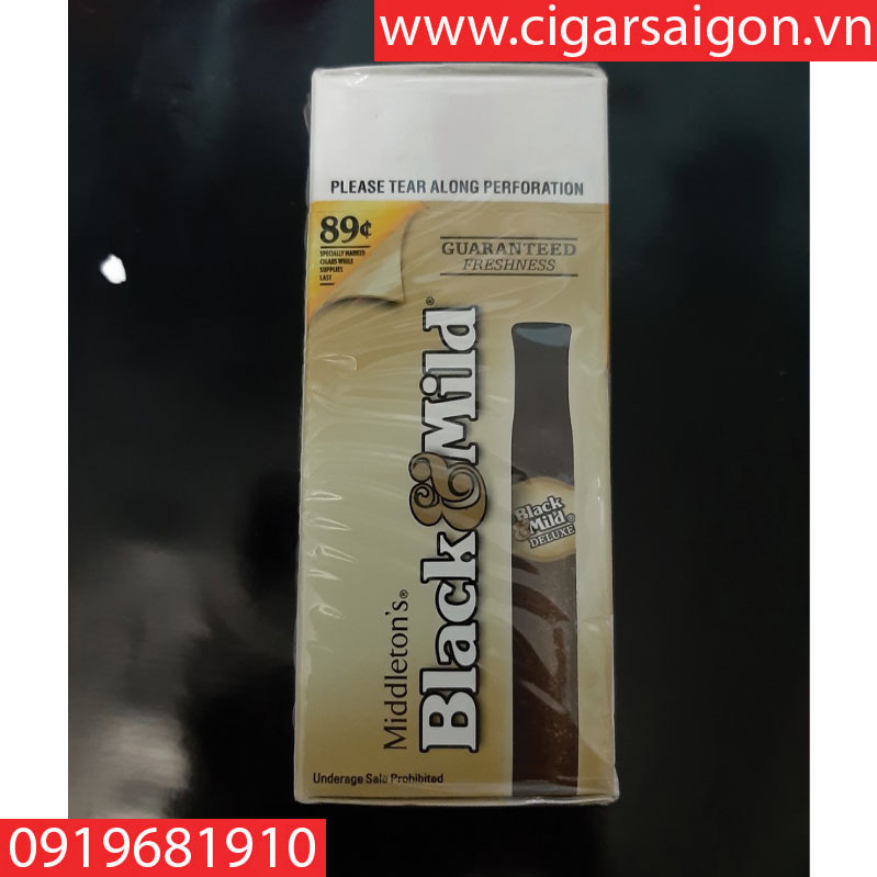 Cigar Black mild-USA deluxe box 25 sticks( xì gà sữa black mild hộp 25 điếu)