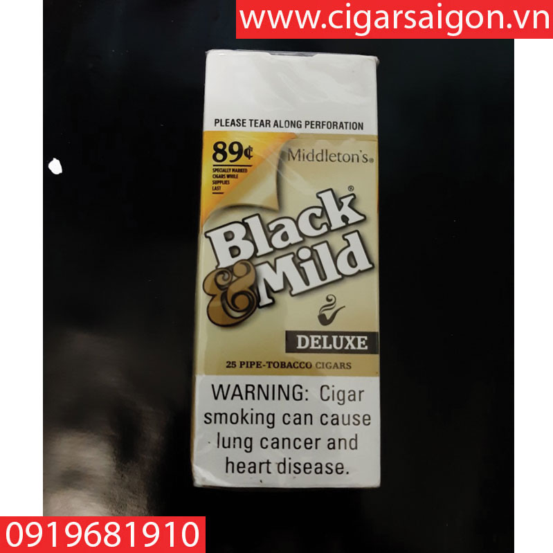 Cigar Black mild-USA deluxe box 25 sticks( xì gà sữa black mild hộp 25 điếu)