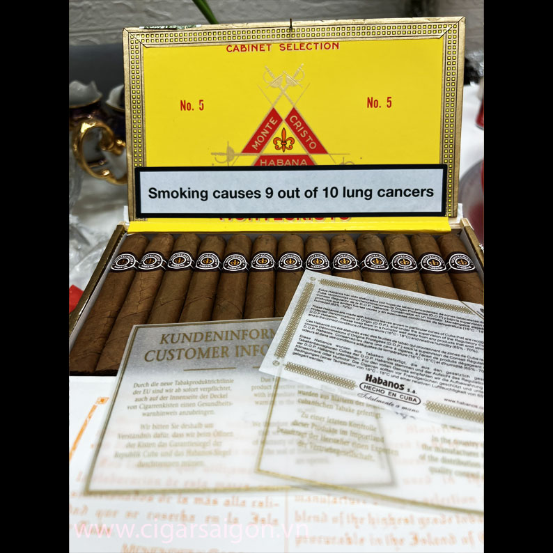 Xì gà Montecristo No5-hộp 25 Nội địa Đức