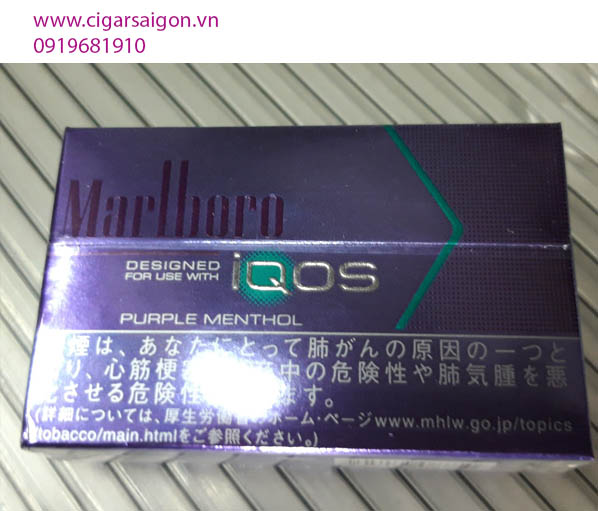 Thuốc lá điện tử Marlboro IQOS Purple Menthol_vị bạc hà vừa cùng hương hoa quả nhẹ